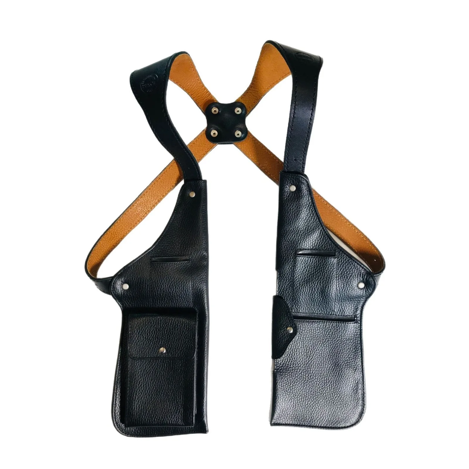Medieval Steampunk Leather Shoulder Bag Vintage Phone Case Wallet Double-Layer Pocket Gun Holster Pirate Costume Handbag 5