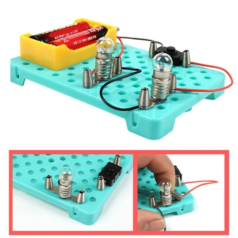 Educational Circuit Experiment Set Hands On Assembly Series and Parallel Circuits Components for Teaching Demonstration K1KF