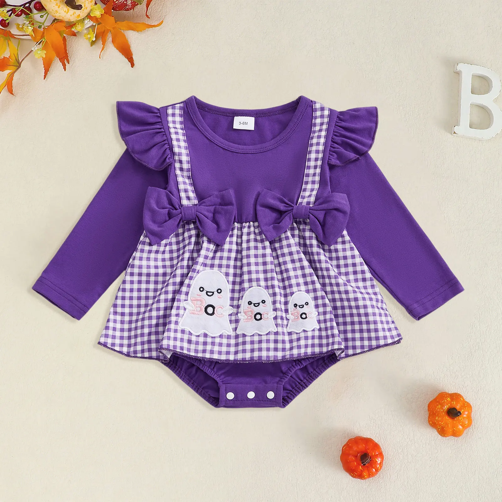 

Baby Bodysuits Baby Girls Halloween Comfortable And Breathable Bodysuits With Cute Bow And Baby Short Sleeve Bodysuit Set