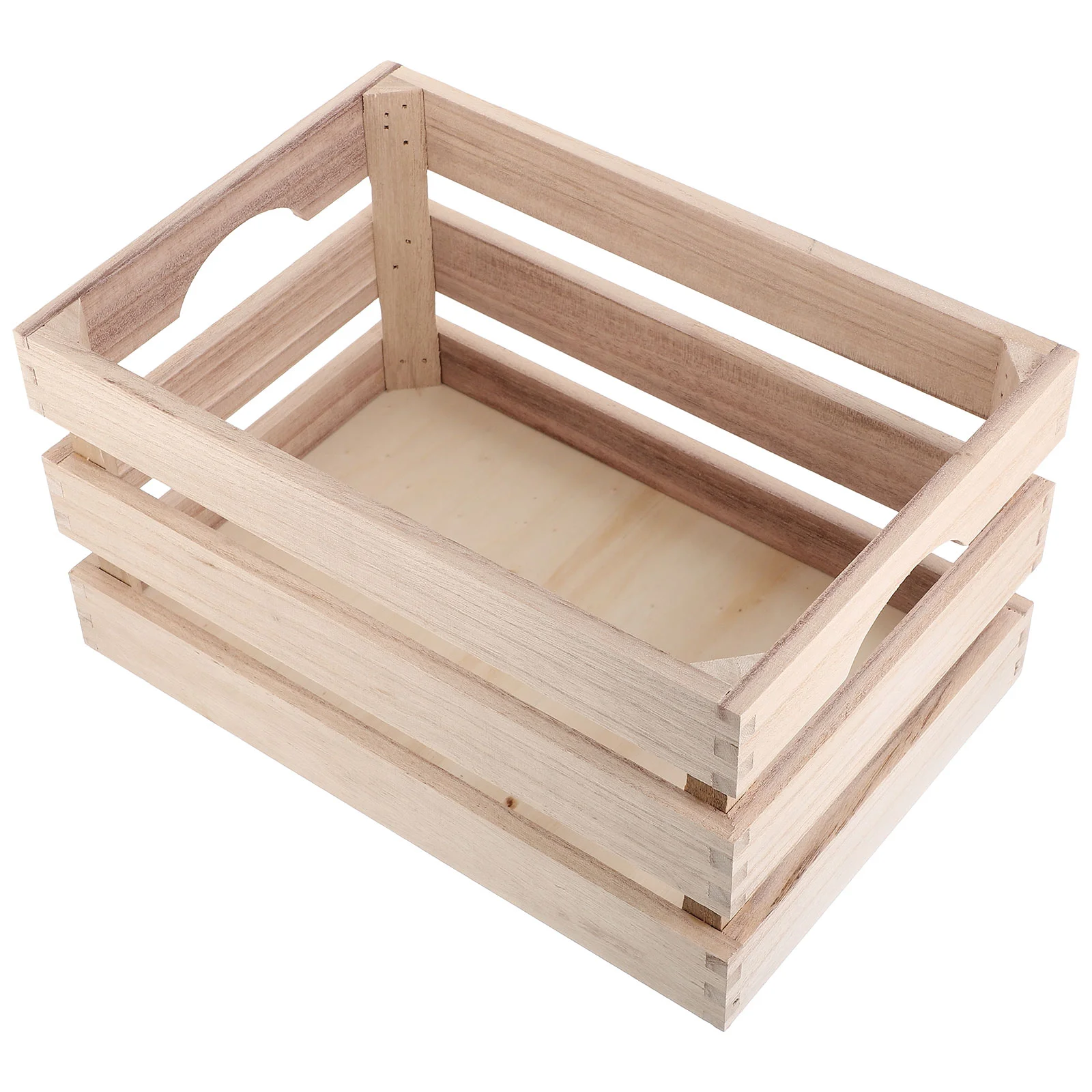 Desktop Wooden Storage Box Display Basket Child Bins Vintage Crates 30X20CM Pencil Holder Organizer