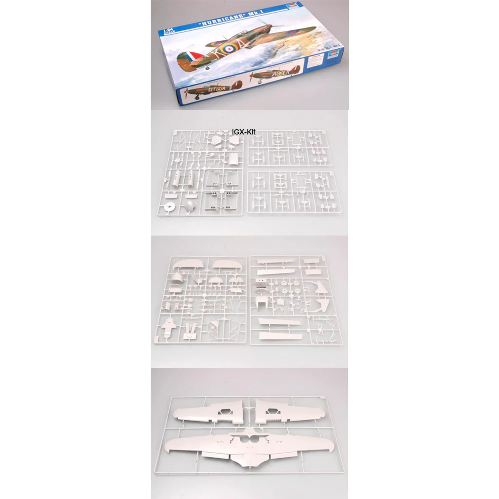 

Trumpeter 02414 1:24 Scale British Hurricane Mk I Fighter Plane Aircraft Military Assembly Plastic Model Building Kit