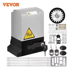 VEVOR Poortopener 1300LBS Elektrische garagedeuropener Automatisch glijdend 2 sleutels met 4 m rekken Operator voor hotelfabrieksschool