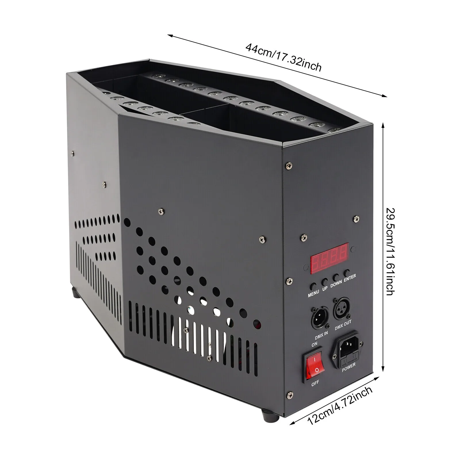 DMX512 RGBW ضوء لهب النار المزيف، مصباح تأثير المرحلة 130 وات مع 24 LED وجهاز تحكم عن بعد، لحفلات DJ وعيد الميلاد وعيد الميلاد