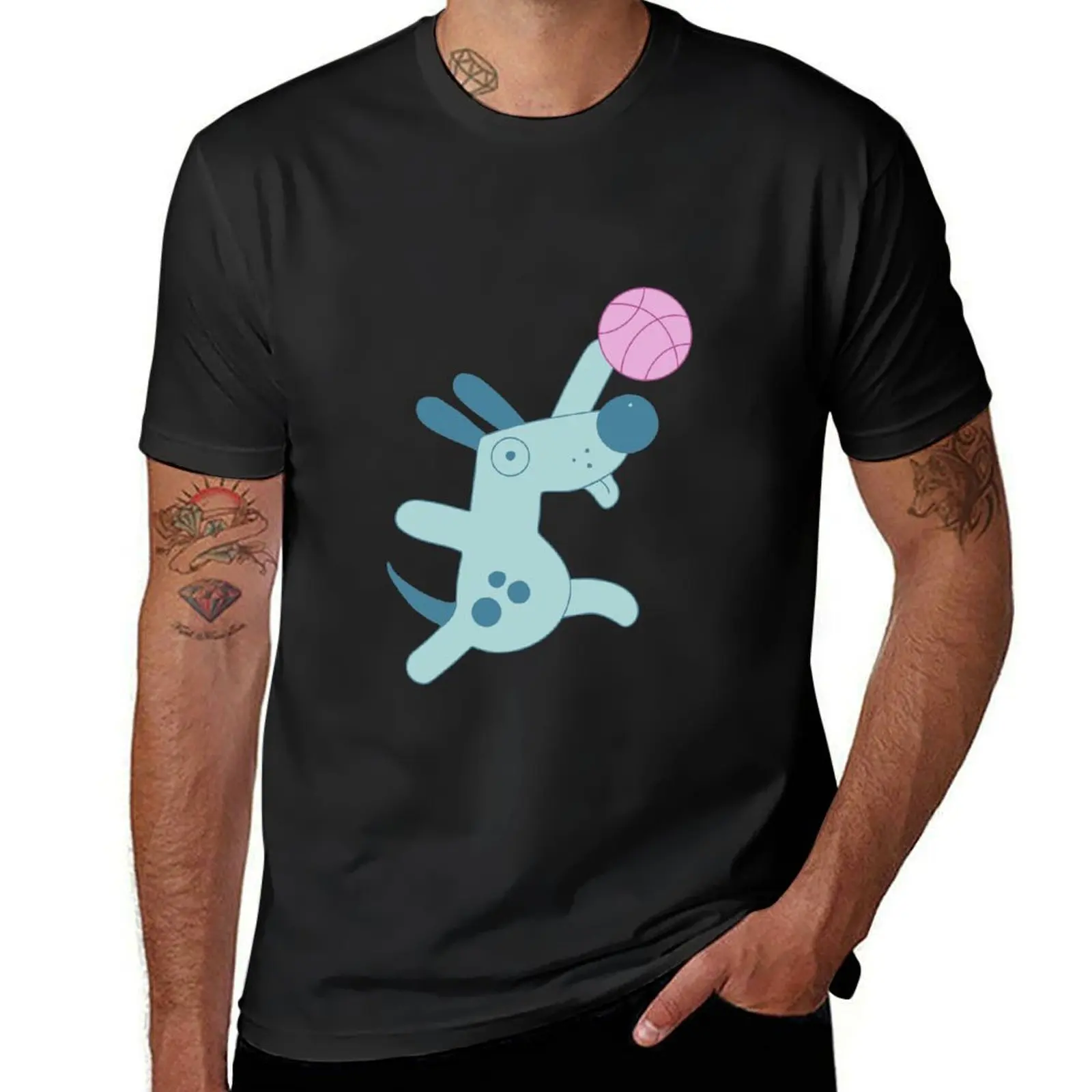 

Puppy playing basketball T-Shirt custom shirt summer tops sweat graphic tee shirt mens t shirt