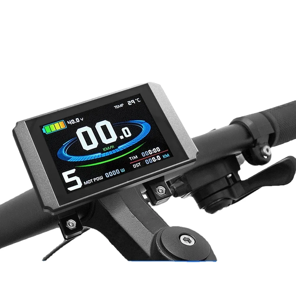 Ebike Display 24V36V48V72V Intelligent KT LCD8H Electric Bike Display for Ebike , Waterproof Connector