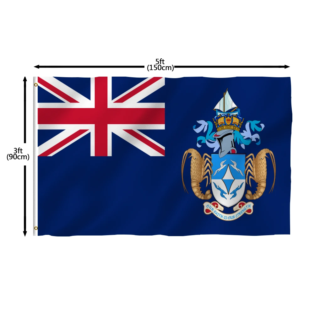 Flagnshow 100% Polyester Tristan da Cunha Flags