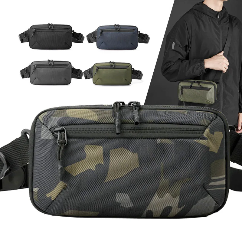 

Ultra Thin TOP Nylon Waterproof Lightweight Waist Pack Large Capacity Outdoor Hiking Travel Chest Bag Crossbody Sling Bag
