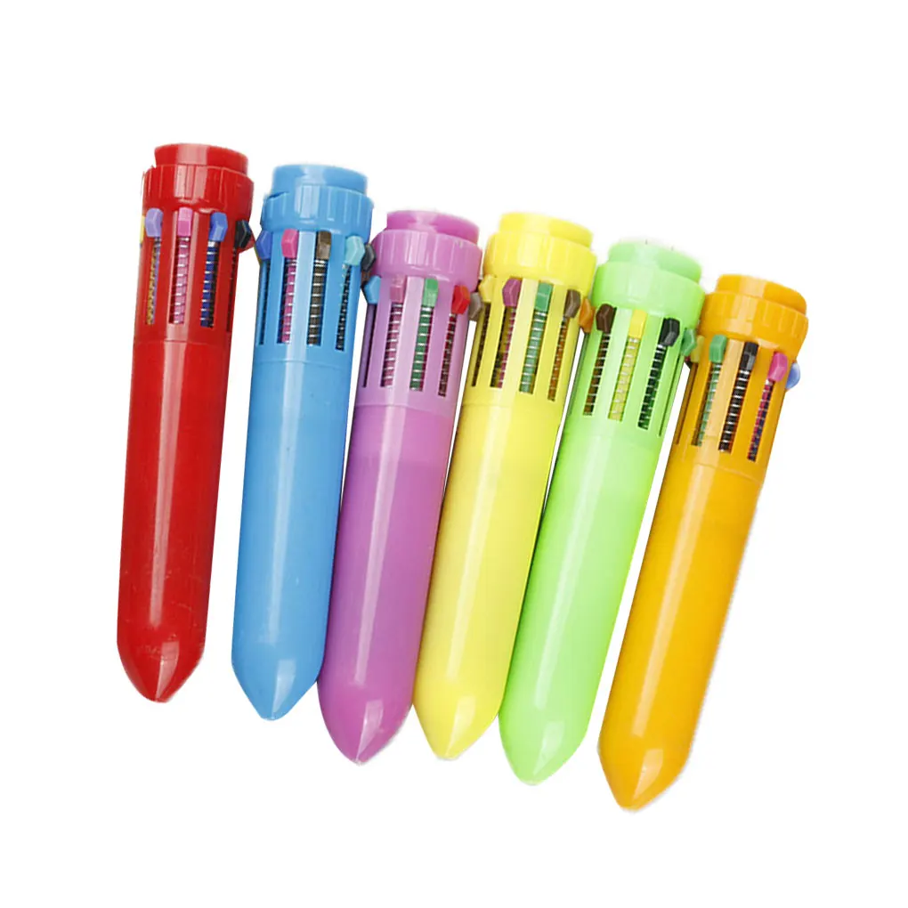 

1 Set Office Supplies Student Stationery Portable School Accessories Press Neutral Pens Ten-Color Signature Prop Kids Gifts