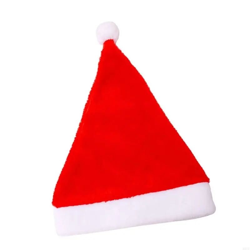 B95F للجنسين قبعات سانتا قبعة قصيرة من القطيفة لعيد الميلاد المسيرات لم شمل الأسرة الدعائم