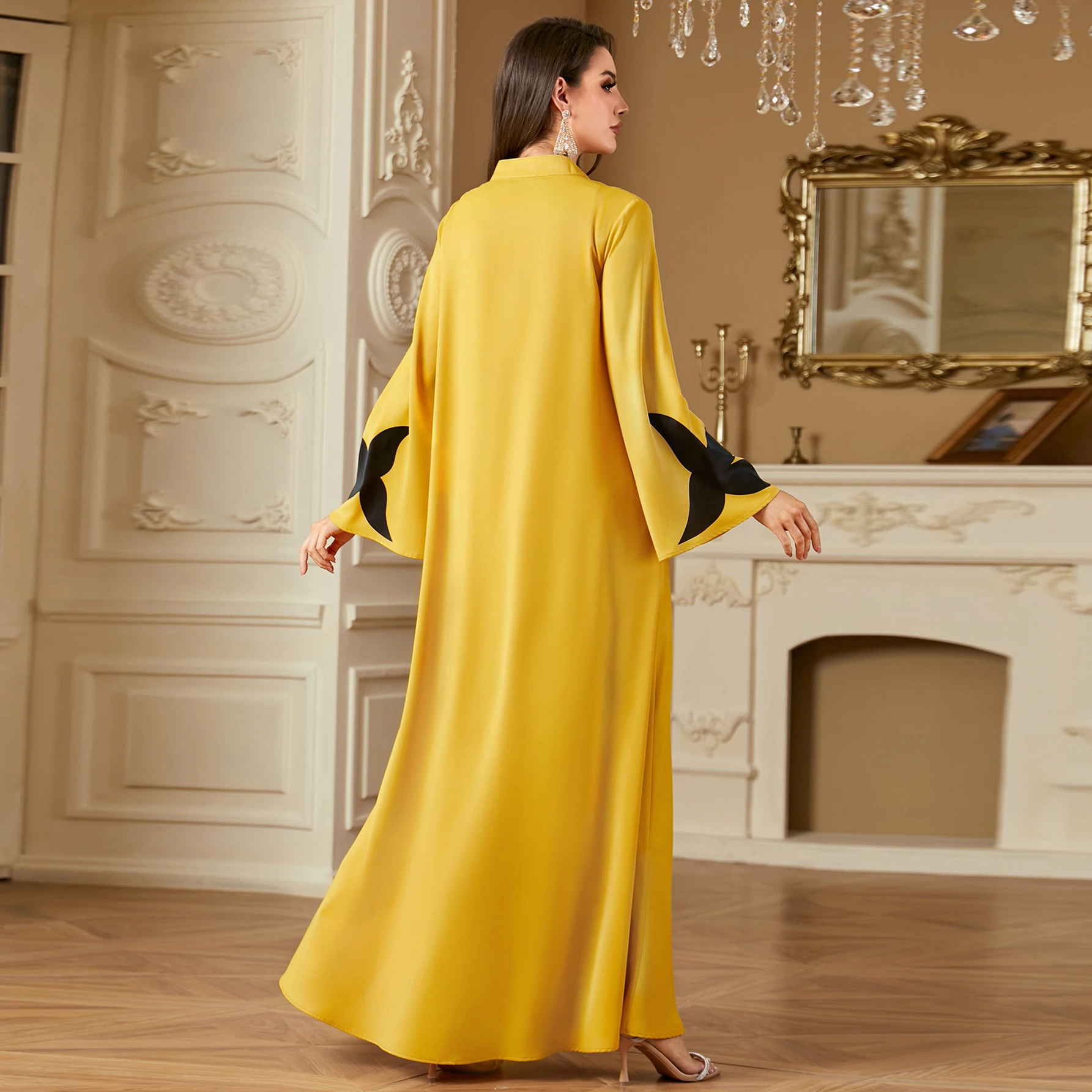 

UNI 2025 Новая мода Дубай Абая женское мусульманское платье макси Ид Мубарак Джеллаба Рамадан Ислам Джалабия Марокко Кафтан Kebaya Cafta