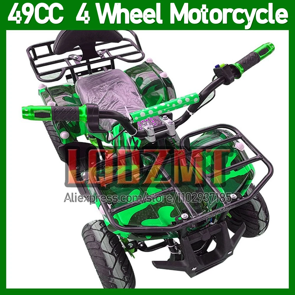 49CC 2 Stroke ATV Gasoline Four Wheel OFF road Motorcycle Racing MOTO Dirt Bike Motorbike For Children Boy Girl Child Men Women