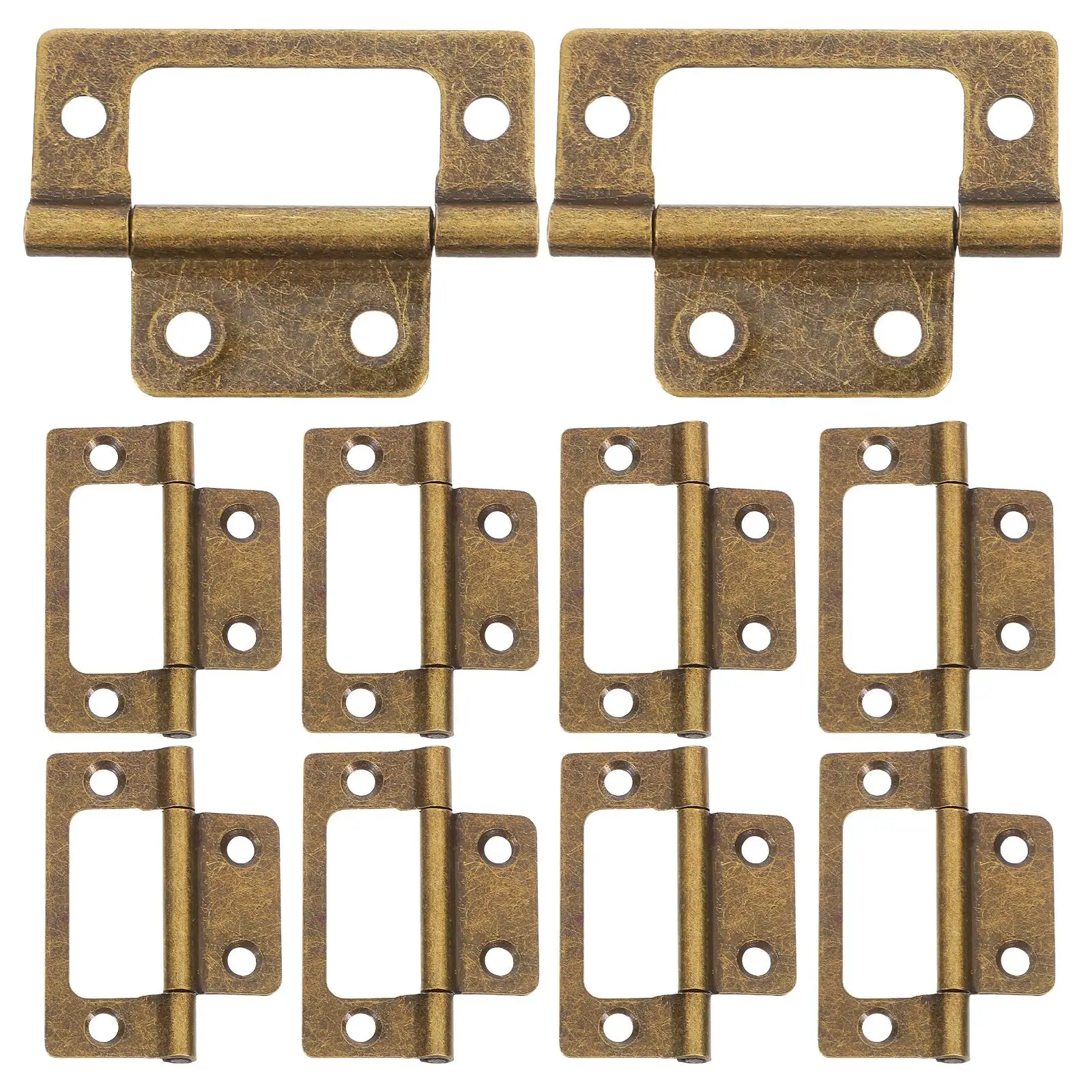 

12 Pcs Cabinet Hinges Thickened Bronze Durable Material Easy Installation Furniture Accessories Small Hinges For Doors Windows