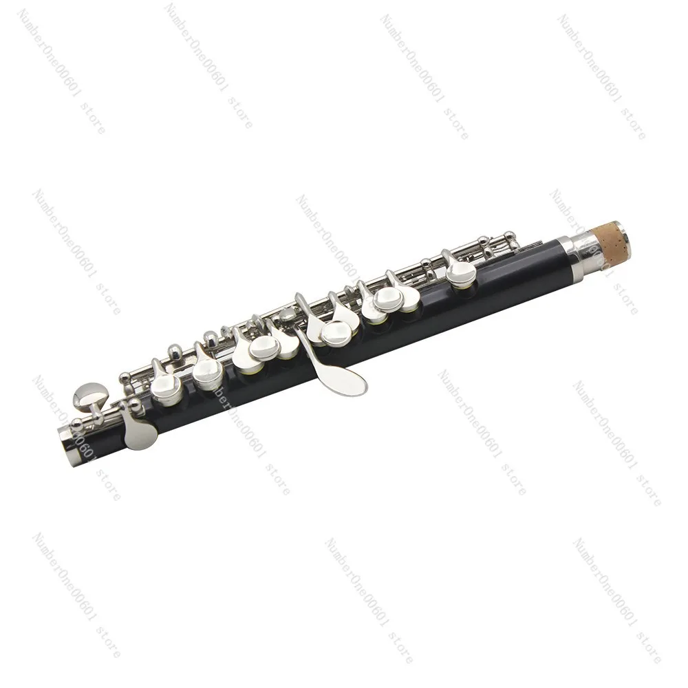 Short Flute C-tone Short Flute Cloth Box, Rubberwood Tube Body Short Flute Professional Performance Grade Silver Plating