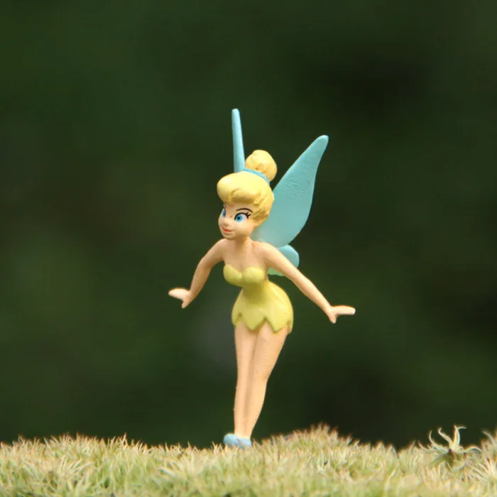 Figurita en miniatura de Hada Pixie de flores de Disney para casa de muñecas, figuritas de adorno DIY para jardín, decoración de patio interior, juguete para regalo para niños