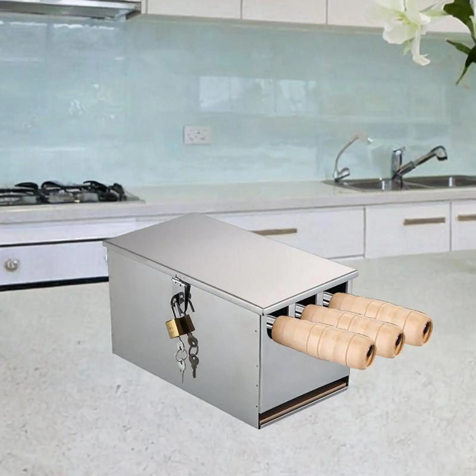 Cutter Rack Kitchen Supplies Shockproof Hard Shell Multi Compartment Multipurpose Insert Dock Knife Drawer Organizer for Home