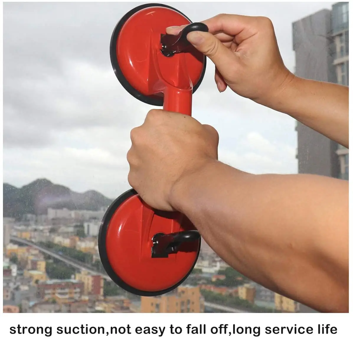 Glass Lifting Suction Cups Heavy Duty Vacuum Handle Holder to Lift Large Glass/Floor Gap Fixer for Tiles Mirror Granite Lifting
