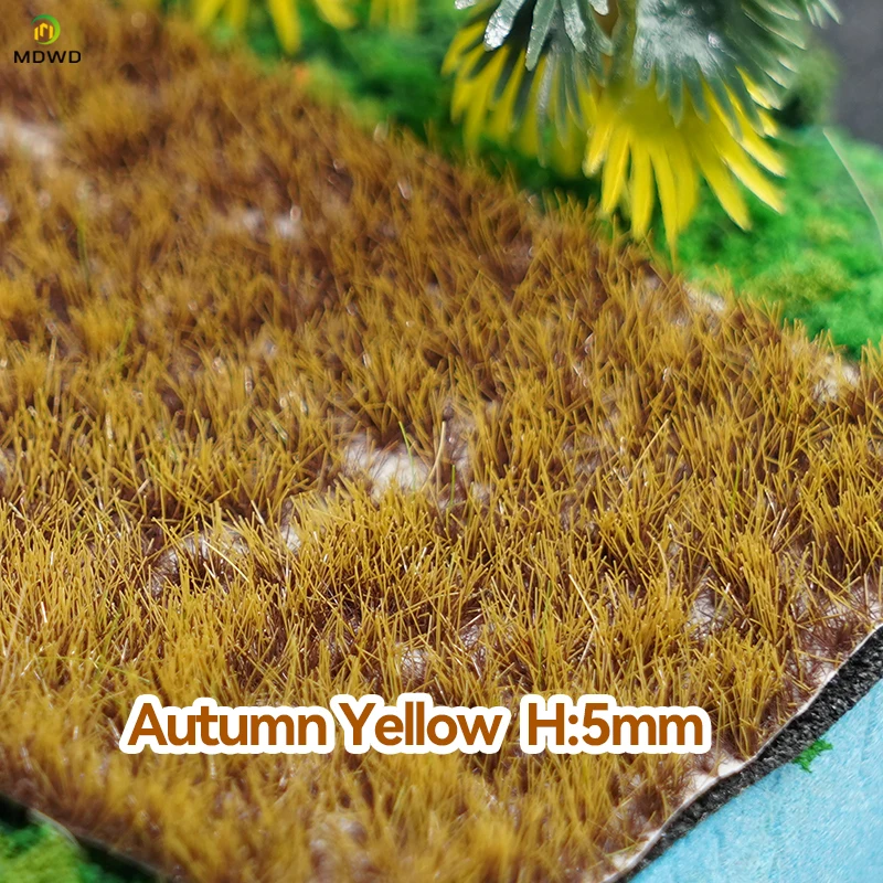 Plantas artificiales en racimo de césped en miniatura de 5mm para Ho N Diy, ferrocarril de modelado/vuelo/paisaje de juego de guerra/diseño de mesa/Diorama