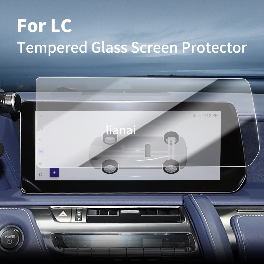 

Carplay Screen Protector Tempered Glass Protective Film Navigator Car Stickers Accessories For 24 LEXUS LC