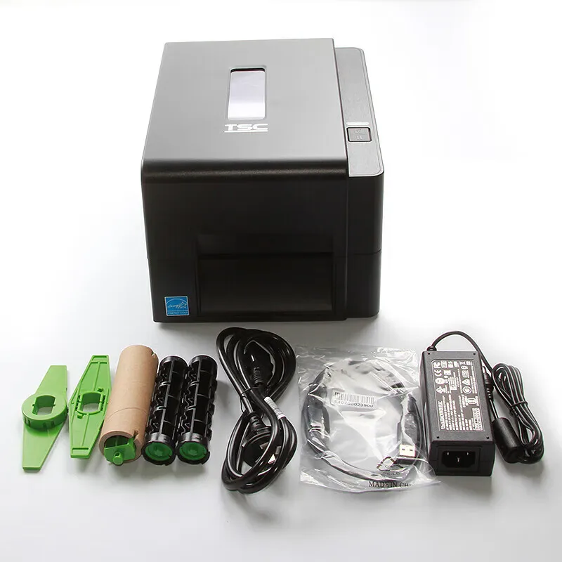 TE344 Label Printer - Self-adhesive Barcode Matte Silver Carbon Tape For Clothing Tags Jewelry Heat Transfer Printing