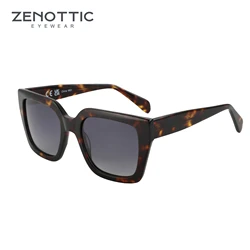 ZENOTTIC 2024 Trend Square Polarized Sunglasses Women Uv400 Protection Shade Ultra Light Acetate Fashion Sun Glasses ZS6217