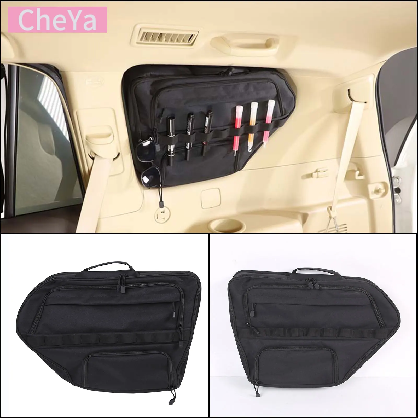 

Rear Window Multi-function Storage Bag for Toyota Land Cruiser Prado FJ150 150 2010-2022 Car Trunk Oxford Cloth Adsorption Bag