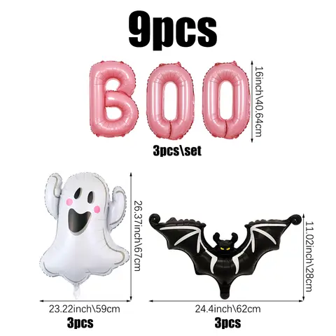 पीस/सेट हेलोवीन भूत गुब्बारे, हेलोवीन पार्टी की आपूर्ति, गुलाबी हेलोवीन सजावट, भूत पार्टी, लिटिल बू पार्टी 6 best sales पर्व पार्टी की सजावट - №6