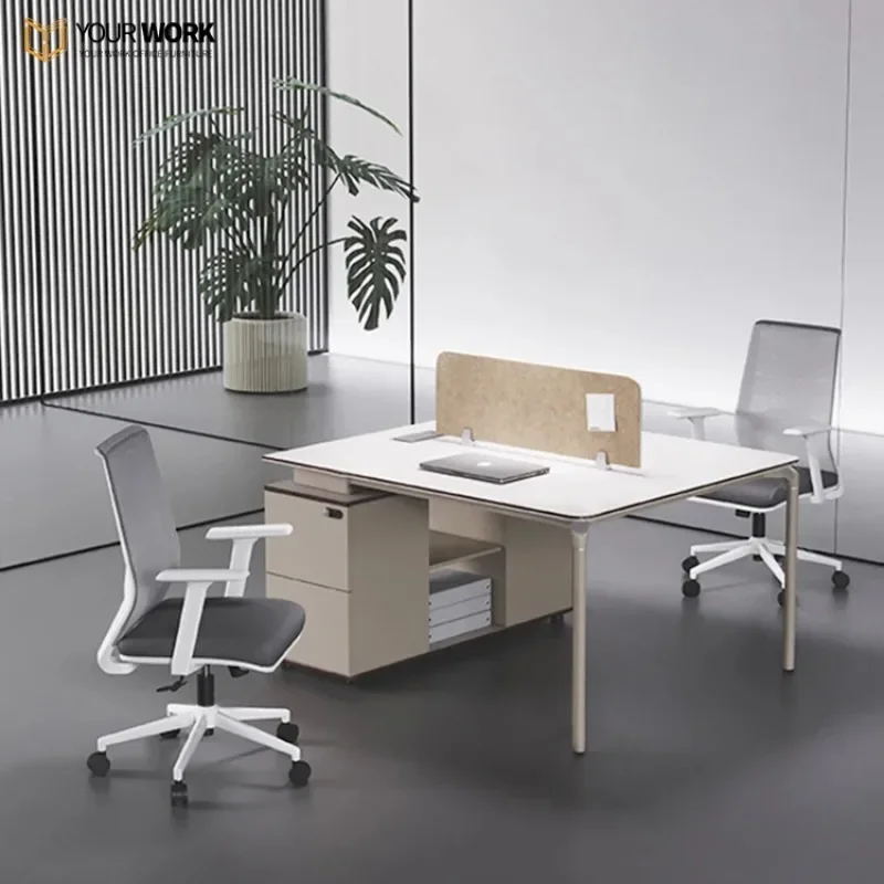 High Cost-Effective Modular E1 wooden work office Workstation Convertible and Extendable Modern Office Workstation office staff