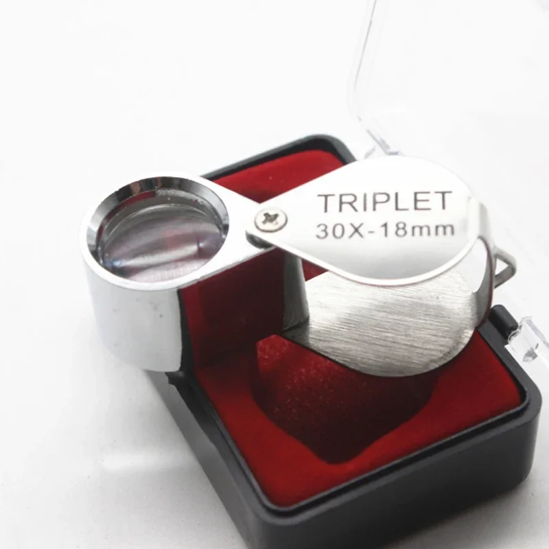 

10x-30x Jewelry Diamond Jewelry Loupe Magnifier Tool Eye Magnifier Magnifying Glass Equipments Triplet Jewelers Eye Glass