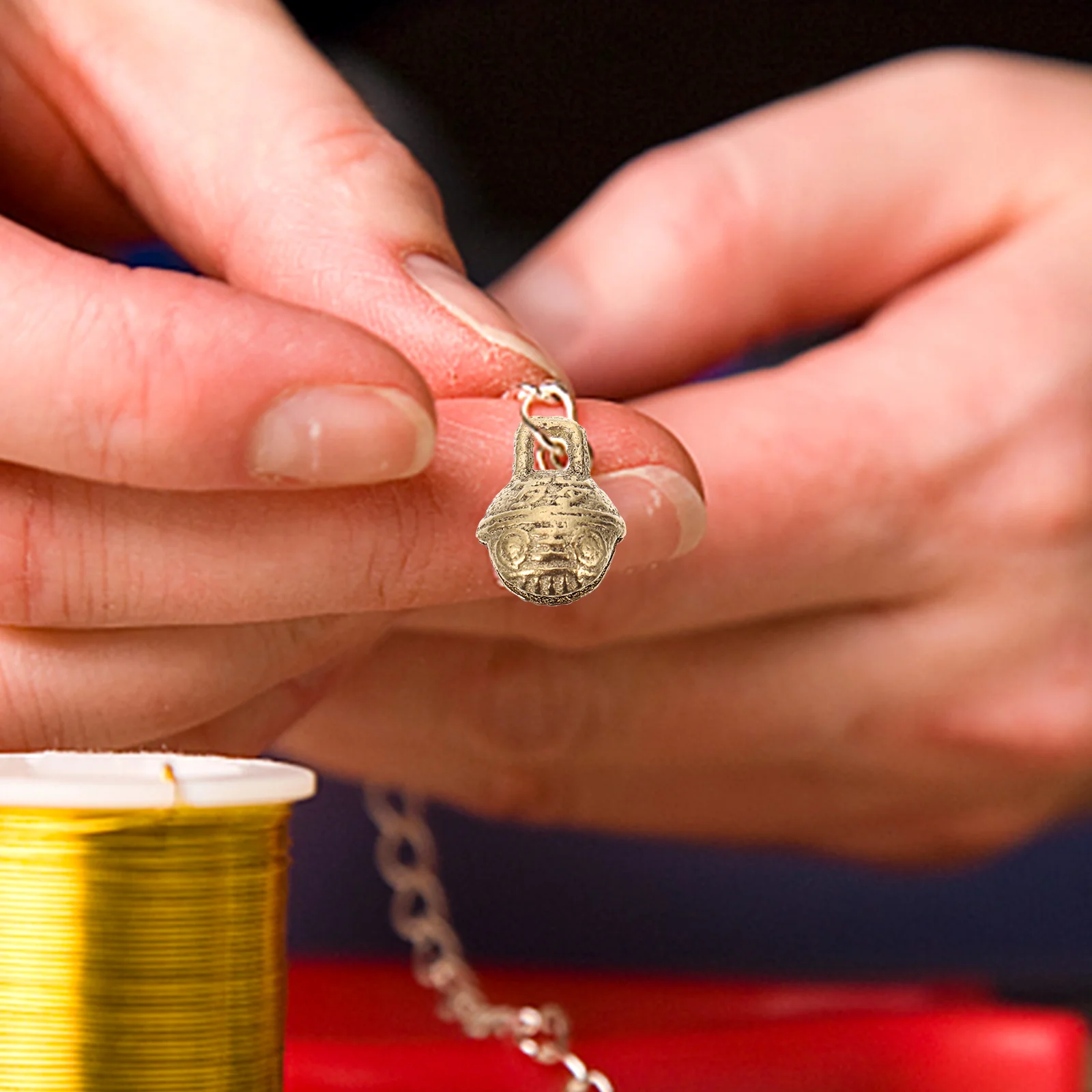 

30Pcs Vintage Hanging Bells Copper Small Bells for DIY Jewelry Making Crafts Necklace Bracelet Pendant Bell Charms Decoration