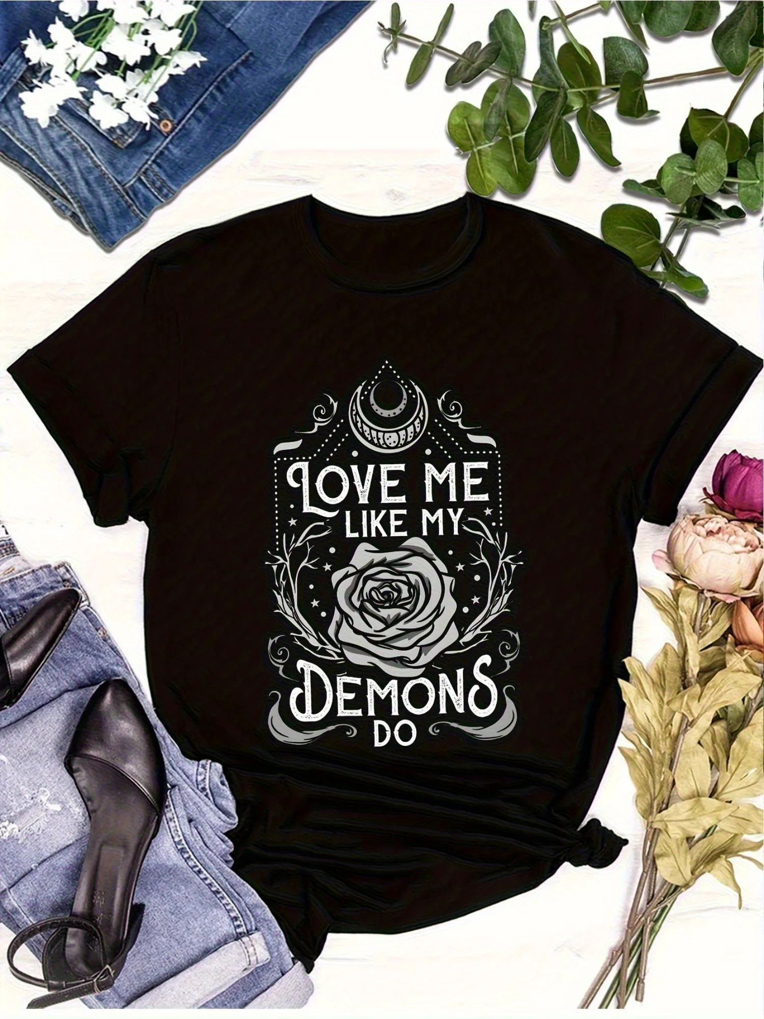 Camiseta divertida con cita de Dios, estampado "Quando Dios me hizo, He Grinned", camiseta informal 100% algodón