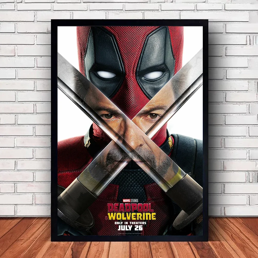 MINISO Marvel Poster Deadpool and Wolverine 2023 Movie Dune Canvas Wall Art Print Mural Home Decor Movie Lovers Gift