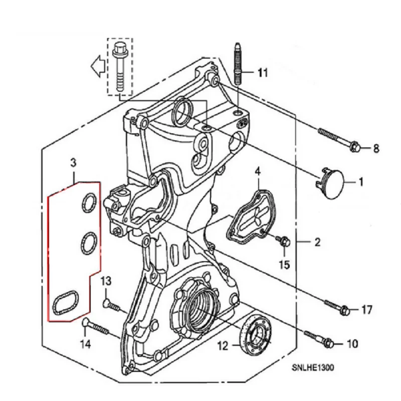 15101-RNA-A00 is applicable For  Honda Accord HRV vanguard fd2 Lingpai oil pump sealing ring O-ring rubber gasket