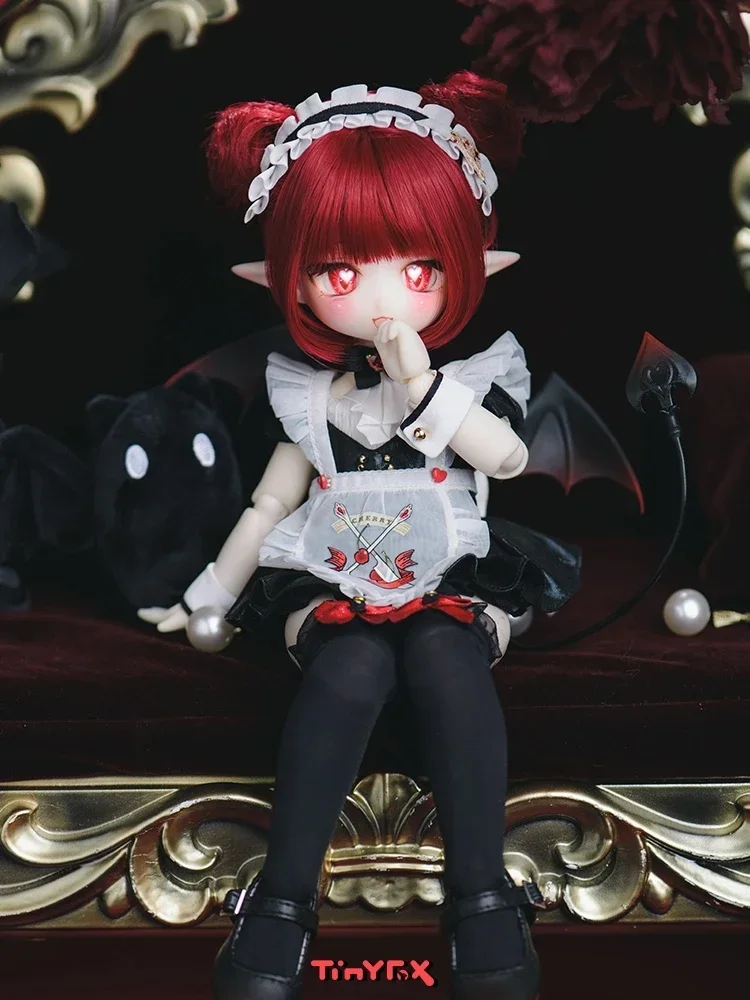 Tinyfox Special Six Point Bjd Demon Cherry Cherrie Jointly Movable Mjd 6 Point Bjd Girl Heart Children Birthday Kawaii Gifts