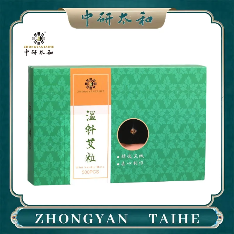 

ZHONGYAN TAIHE Self-adhesive Mini Moxa Stick 1*1.1cm 500PCS/1BOX Traditional Chinese Medicine Moxibustion Massage Tool