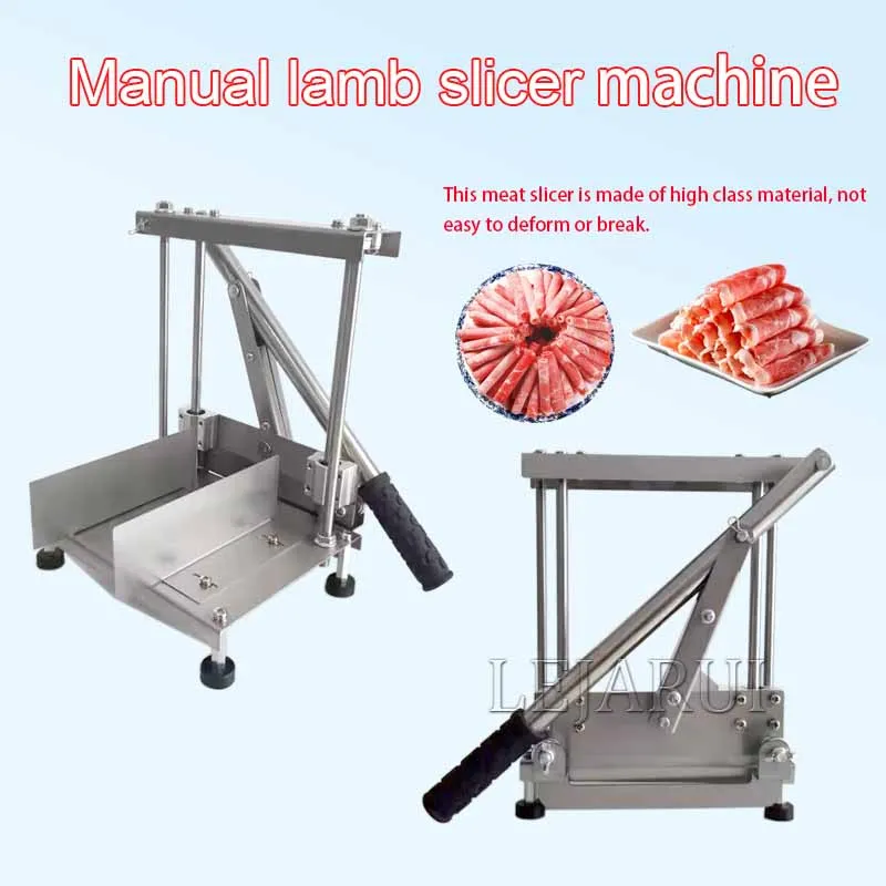 Manual Meat Roll Slicer Household Stainless Steel Blade Lamb Beef Meat Food Cutter Machine