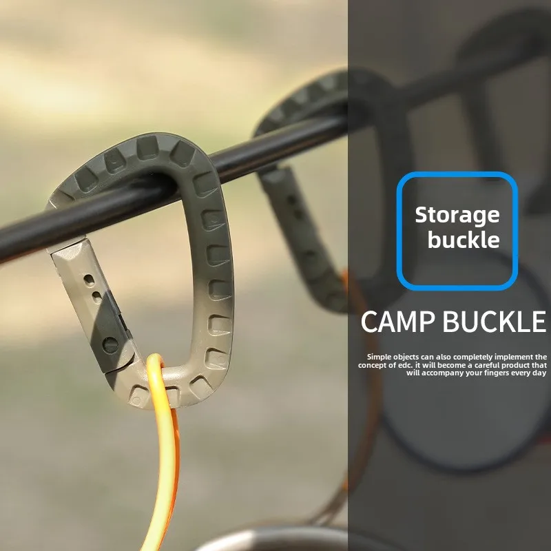 ITW مشبك تسلق الجبال التكتيكي المتوسط الحجم خفيف الوزن من النوع D في الهواء الطلق، حقيبة تسلق الجبال مادة فولاذية بلاستيكية خارجية