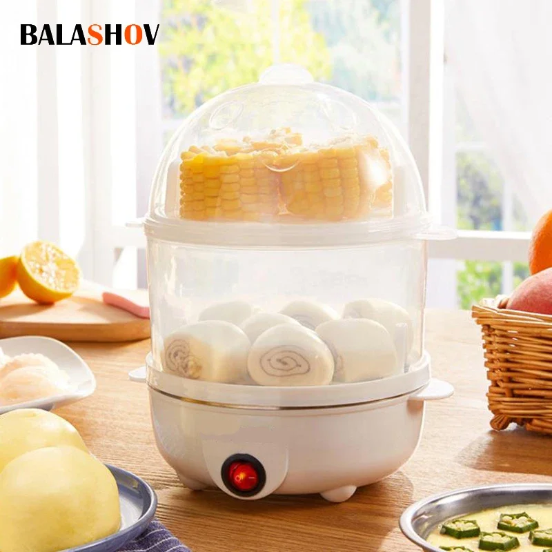 Electric Multi Function Egg Steamer Double Layer Boiler Kitchen Cooking Machine