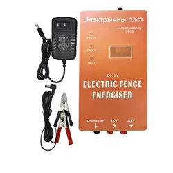 10KM Electronic Pulse Fence Energizer 5 Mile Controller for Animals Dogs Livestock Pasture Poultry 0.3 Joules Electric Shepherd