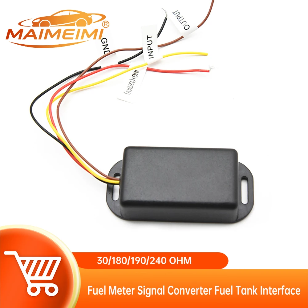 30/180/190/240 OHM Fuel Sender Fuel Gauge Interface Module Ohm Signal Adapter 12v/24v Fuel Meter Signal Converter