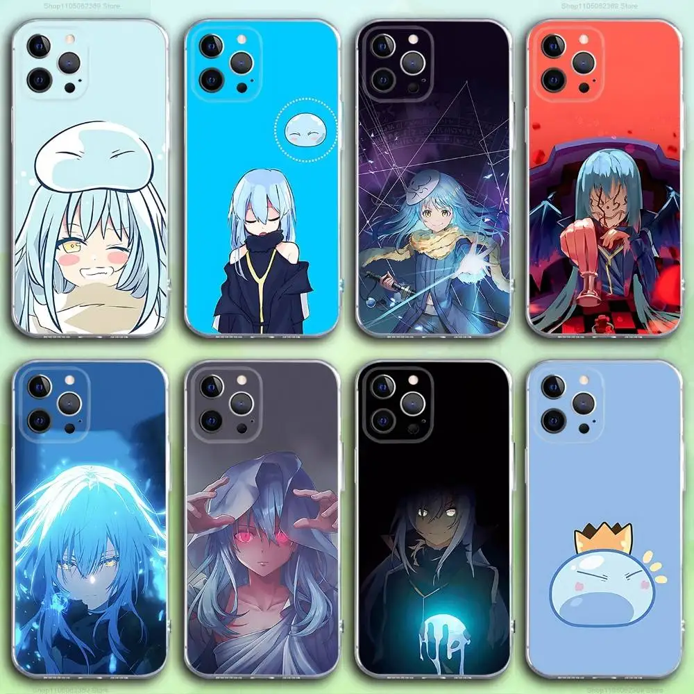 

R-Rimuru T-Tempest Slime Phone Case For iPhone 16,15,14,13,12,11 Pro,Max,Plus,X,XS,XR,SE4,E Mini Transparent Soft Cover