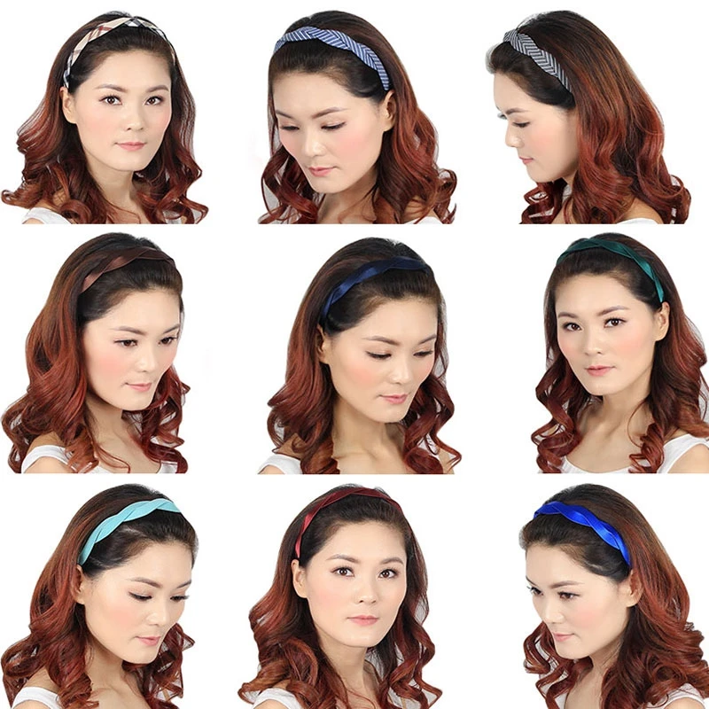 New Headband Women Solid Color Simple Temperament Headband Double-layer Cloth Headband Hair Hoop Accessories