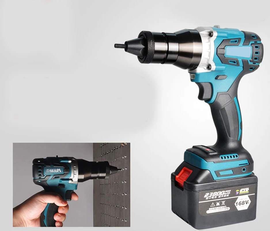 Brushless Electric Press Gun Electric Full-automatic Rivet Nut Gun  Cap Gun Tool Riveter Gun M3-M12