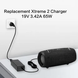 Power Cord for Xtreme 2, 19V AC/DC Adapter Charger for Extreme 2, Boombox, 65W Wireless Bluetooth Speaker Power Supply
