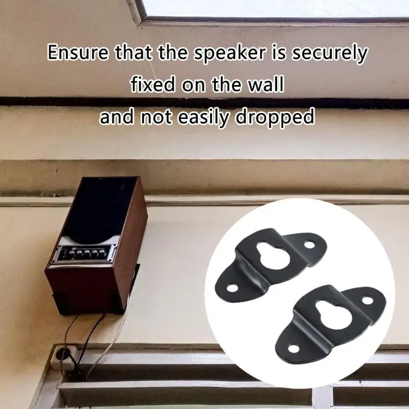 Music Speaker Hanging Brackets Quality Metal Construction Hanger Hook for Stable Wall Attachment and Neat Appearance