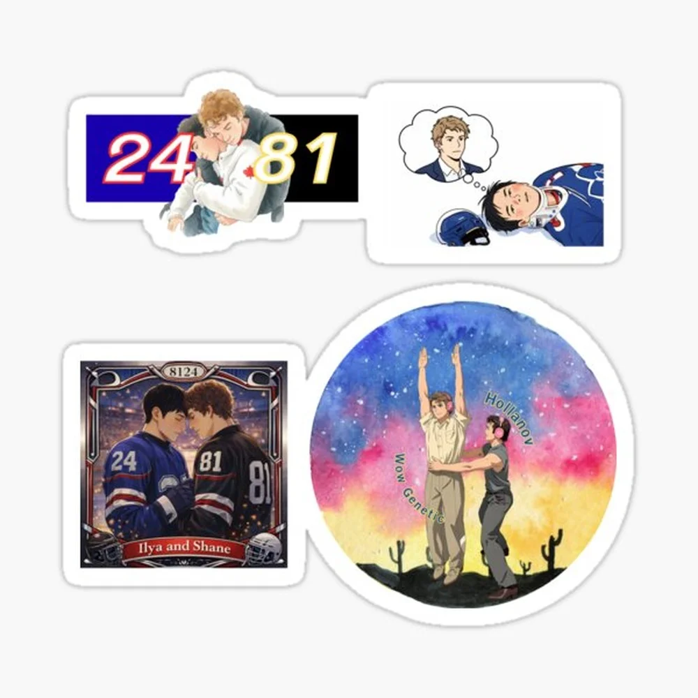 Hollanov Heated Rivalry Sticker Pack Sticker For Laptop Decor Bedroom Car Cute Cartoon Art Fashionable Public Suitcase
