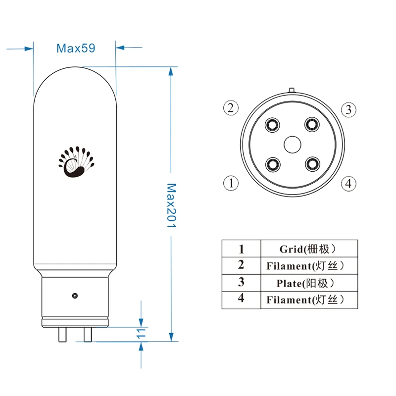 PSVANE Tube 805A Replacement Upgrade 805 805A Factory Precision Matched Pair For Vacuum Tube Amplifier HIFI Amplifier Amp