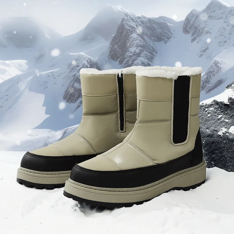 Winter Outdoor Warm Snow Boots Chunky Platform Waterproof Non-slip Warm Shoes Woman Boots Plus Size Casual Ankel Boots for Women