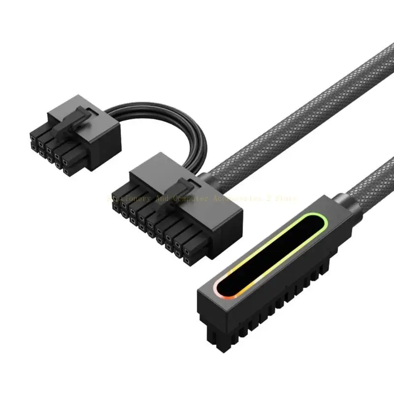 

Computer Power Extension Cable 24PIN PC Extension Cable Connection ARGB Synchronization for PC Motherboard