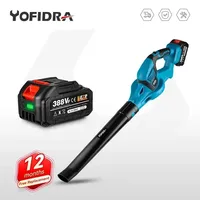 Yofidra High Powerful Electric Air Blower Handheld Cordless Leaf/Snow/Dust Blowing Blower Garden Tool for Makita 18V Battery