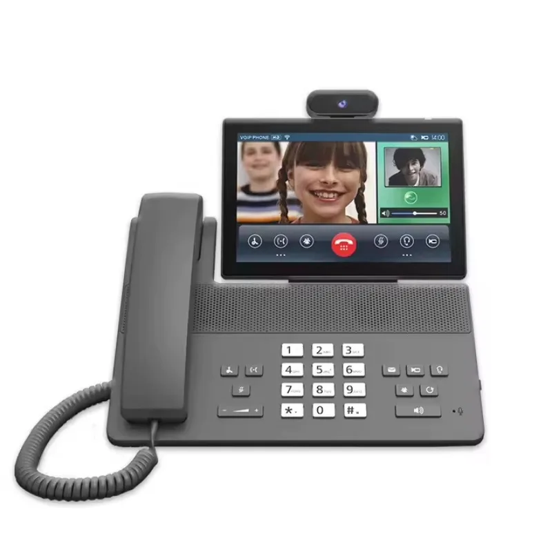 8-Inch Android 11 IPS Screen 4G Landline Phone Dual Gigabit Network Interface Audio Video Conference 6 SIP Account IP Telephones